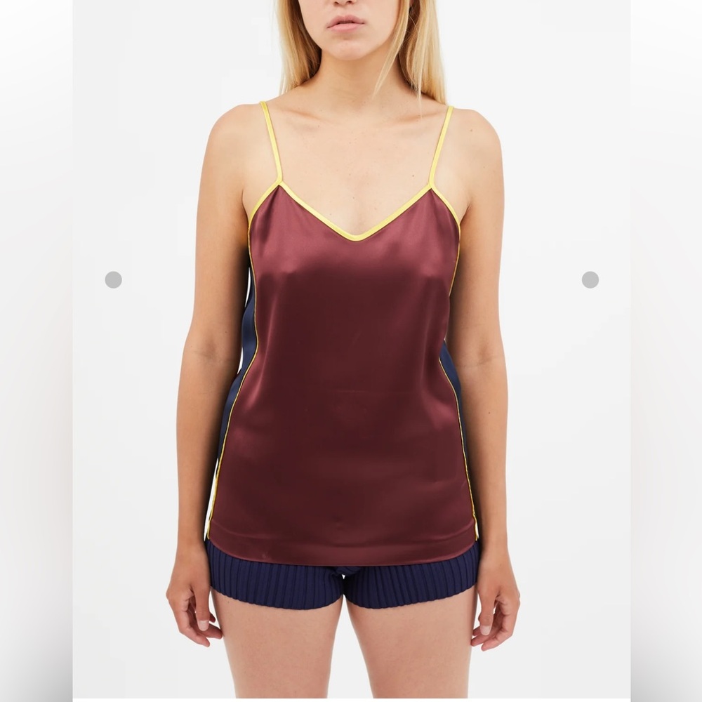 Mulberry Satin Top. Like New. Made in Italy